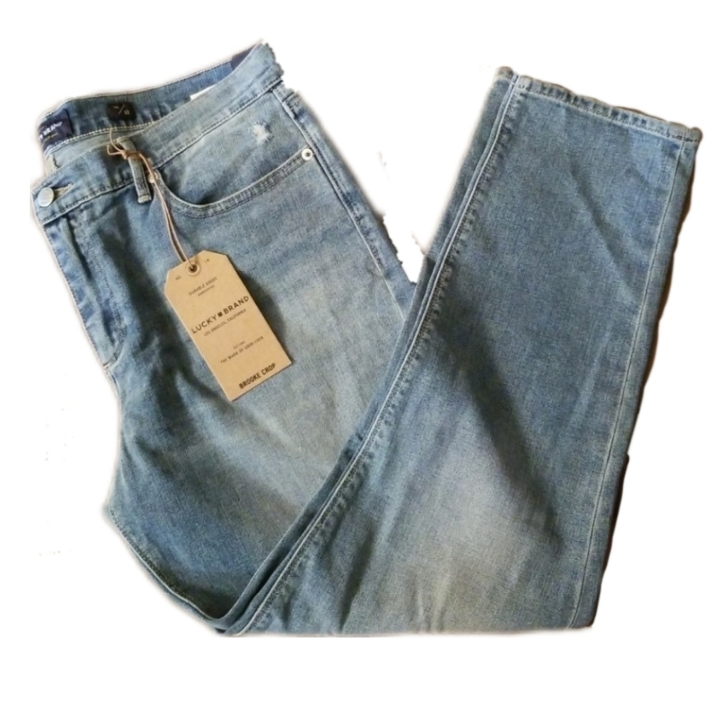 Lucky Brand Brooke Distressed Crop Jeans 14/32